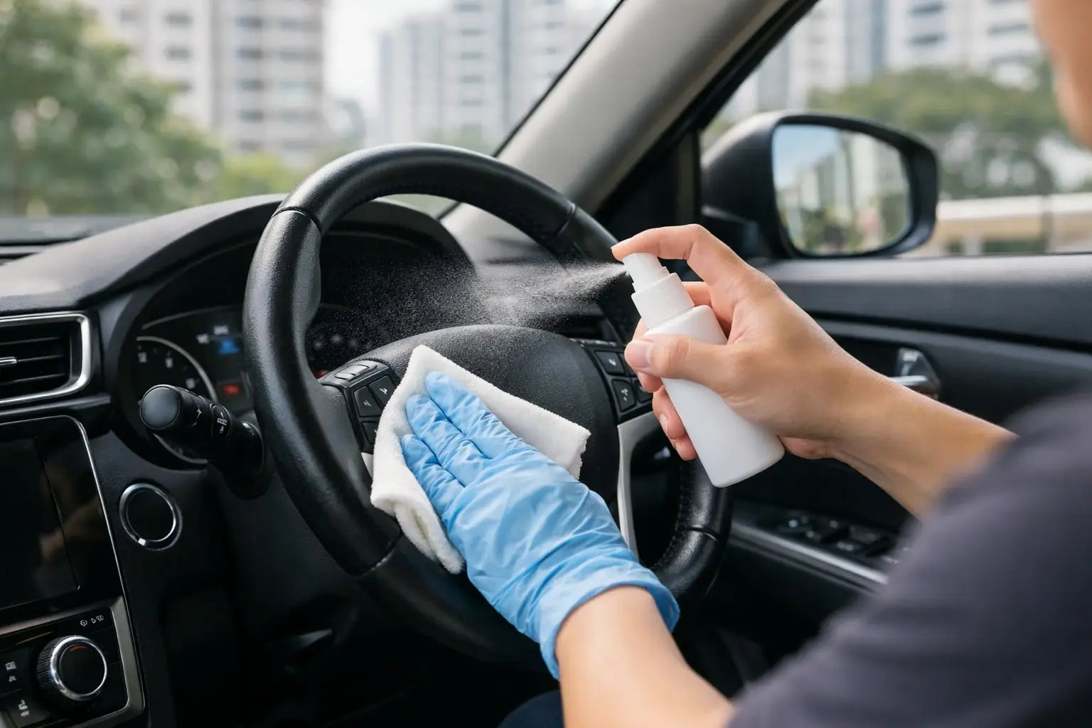Disinfecting Car Touchpoints Safely